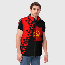 Мужской жилет СССР геометрия прошлого, цвет: 3D-светло-серый — фото 2