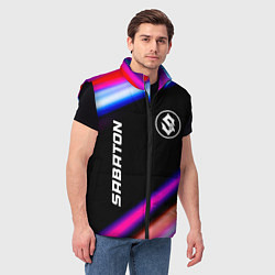 Мужской жилет Sabaton neon rock lights, цвет: 3D-черный — фото 2