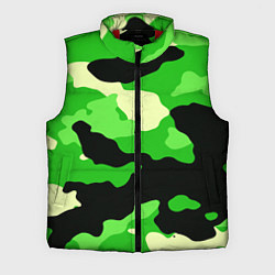 Мужской жилет Зелёный камуфляж текстура, цвет: 3D-красный