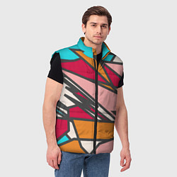 Мужской жилет Забавная геометрия, цвет: 3D-черный — фото 2
