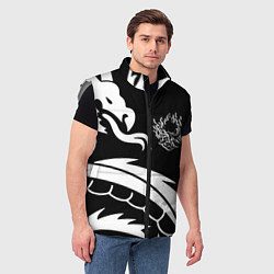 Мужской жилет Samurai dragon steel japan, цвет: 3D-светло-серый — фото 2