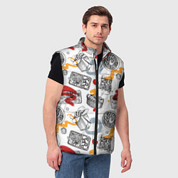 Мужской жилет Узор суши, цвет: 3D-черный — фото 2