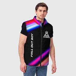 Мужской жилет Fall Out Boy neon rock lights, цвет: 3D-черный — фото 2