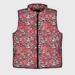 Мужской жилет Ацтеки и звери, цвет: 3D-красный
