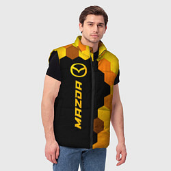 Мужской жилет Mazda - gold gradient по-вертикали, цвет: 3D-черный — фото 2