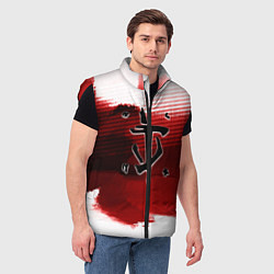 Мужской жилет Doom eternal logo краски, цвет: 3D-красный — фото 2