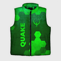 Мужской жилет Quake - green gradient вертикально, цвет: 3D-черный