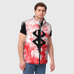 Мужской жилет Берсерк лого в огне, цвет: 3D-светло-серый — фото 2