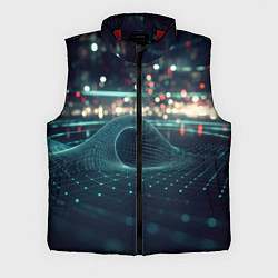 Мужской жилет Кибернетическое пространство, цвет: 3D-красный