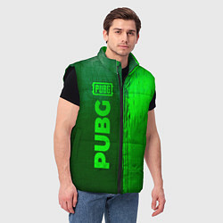 Мужской жилет PUBG - green gradient по-вертикали, цвет: 3D-черный — фото 2