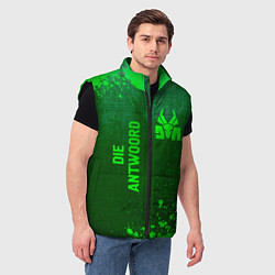 Мужской жилет Die Antwoord - green gradient вертикально, цвет: 3D-черный — фото 2