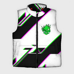 Мужской жилет Cyberpunk logo geometry, цвет: 3D-красный