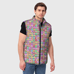 Мужской жилет Человечки эмоциональные, цвет: 3D-черный — фото 2