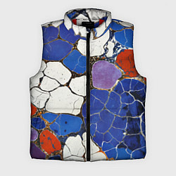 Мужской жилет Потрескавшаяся плитка, цвет: 3D-красный