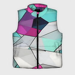 Мужской жилет Яркая геометрическая абстракция, цвет: 3D-светло-серый