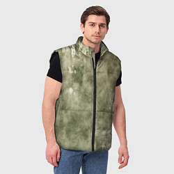 Мужской жилет Текстура гранж хаки, цвет: 3D-черный — фото 2