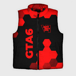 Мужской жилет GTA6 - red gradient вертикально, цвет: 3D-черный