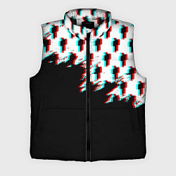 Мужской жилет Billie Eilish pattern glitch, цвет: 3D-черный