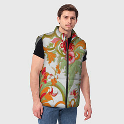 Мужской жилет Яркий цветочный узор, цвет: 3D-светло-серый — фото 2