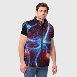 Мужской жилет Нейронная сеть - аксоны, цвет: 3D-светло-серый — фото 2