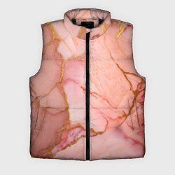 Мужской жилет Текстура розового мрамора с золотом