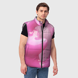 Мужской жилет Розовые краски абстракция, цвет: 3D-светло-серый — фото 2