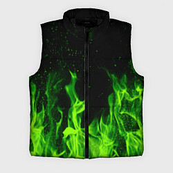 Мужской жилет Огонь зелёный текстура