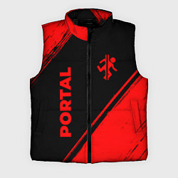 Мужской жилет Portal - red gradient вертикально, цвет: 3D-черный