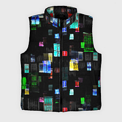 Мужской жилет Окна ночного города, цвет: 3D-красный