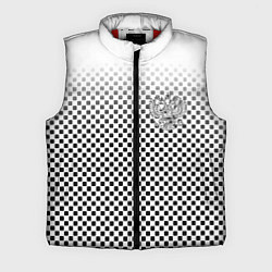Мужской жилет Герб РФ клетка паттерн