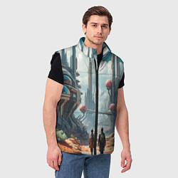 Мужской жилет Планета фантастика, цвет: 3D-черный — фото 2