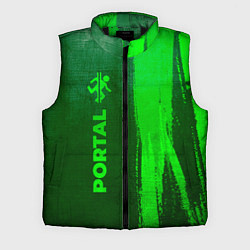 Мужской жилет Portal - green gradient по-вертикали, цвет: 3D-черный
