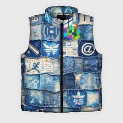 Мужской жилет Пэчворк с игровыми значками