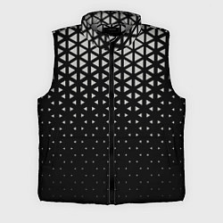 Мужской жилет Геометрический градиент - чёрно-белый, цвет: 3D-светло-серый