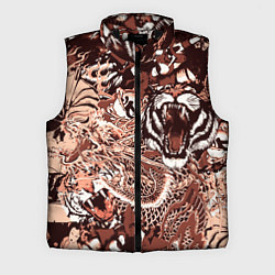 Мужской жилет Тигр дракон и самурай, цвет: 3D-черный