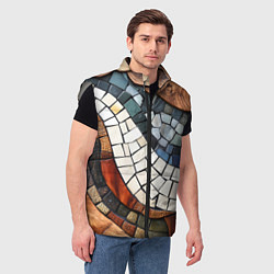 Мужской жилет Плиточная мозайка, цвет: 3D-светло-серый — фото 2