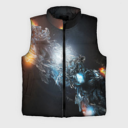 Мужской жилет Космическая абстракция астероид, цвет: 3D-черный