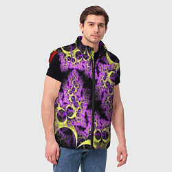 Мужской жилет Абстракция фракталов, цвет: 3D-красный — фото 2