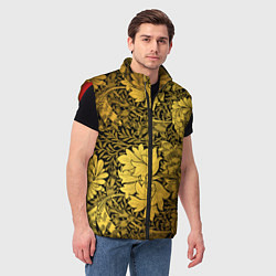 Мужской жилет Золотые подсолнухи, цвет: 3D-красный — фото 2