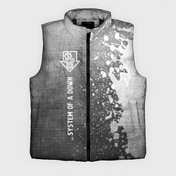 Мужской жилет System of a Down - grey gradient по-вертикали, цвет: 3D-черный