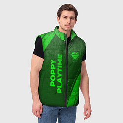 Мужской жилет Poppy Playtime - green gradient вертикально, цвет: 3D-черный — фото 2