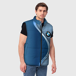 Мужской жилет BMW текстура, цвет: 3D-черный — фото 2