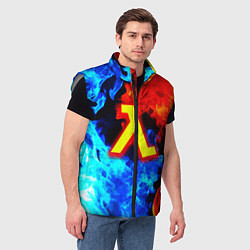 Мужской жилет Халф лайф огненный стиль, цвет: 3D-светло-серый — фото 2