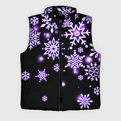 Мужской жилет Снежинки в неоне