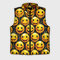Мужской жилет Смайлы краской с потеками, цвет: 3D-красный