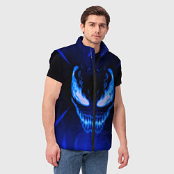 Мужской жилет Огненный Веном, цвет: 3D-черный — фото 2