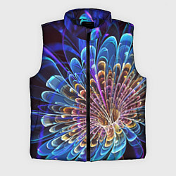Мужской жилет Оптический цветок узор, цвет: 3D-черный
