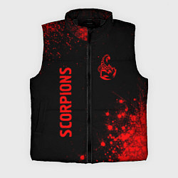 Мужской жилет Scorpions - red gradient вертикально, цвет: 3D-черный