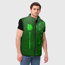 Мужской жилет League of Legends - green gradient по-вертикали, цвет: 3D-черный — фото 2