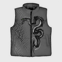 Мужской жилет Змея гранж арт, цвет: 3D-черный
